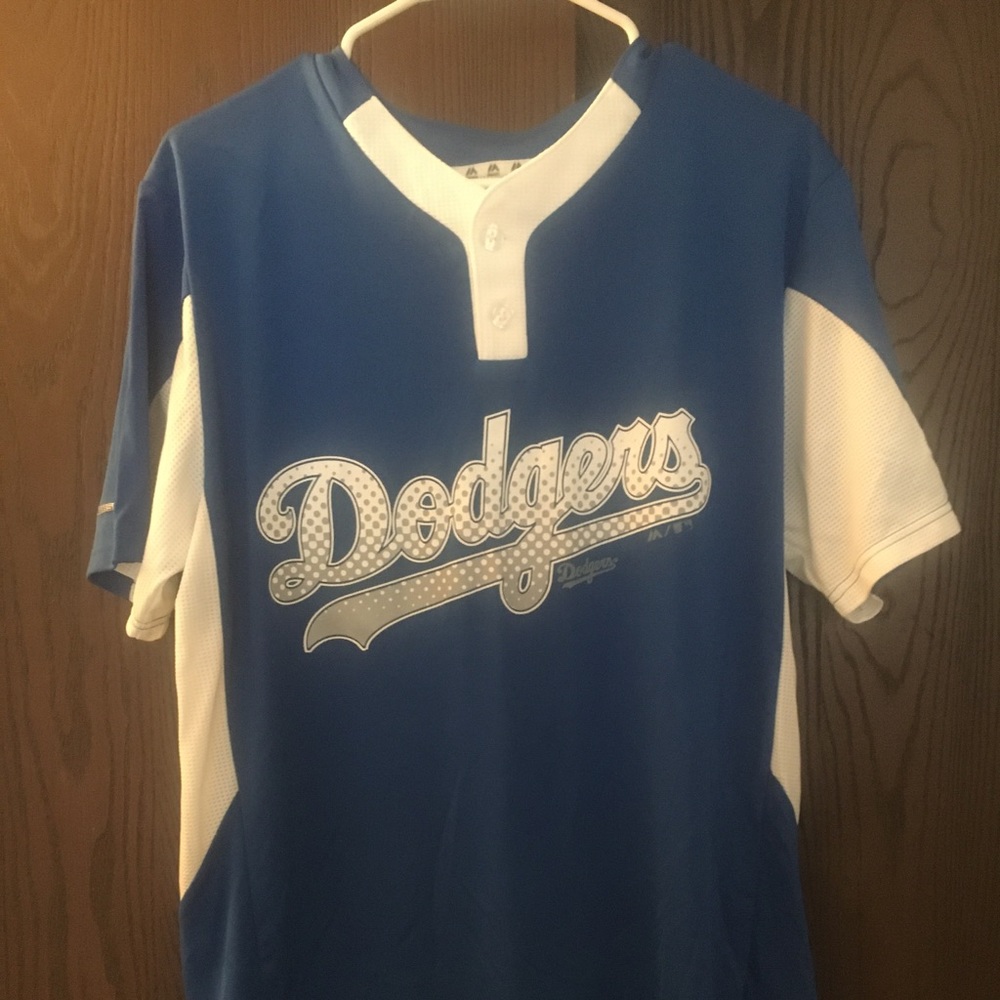Men’s dodgers MLB majestic cool base medium jersey